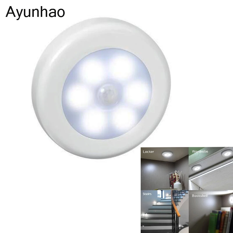 Motion Sensor Closet Light, 6 LED Infrared PIR Motion Sensor Night Light Motion-sensing light 3AAA Battery Powered
Motion Sensor Closet Light, 6 LED Infrared PIR Motion Sensor Night Light Motion-sensing light 3AAA Battery Powered