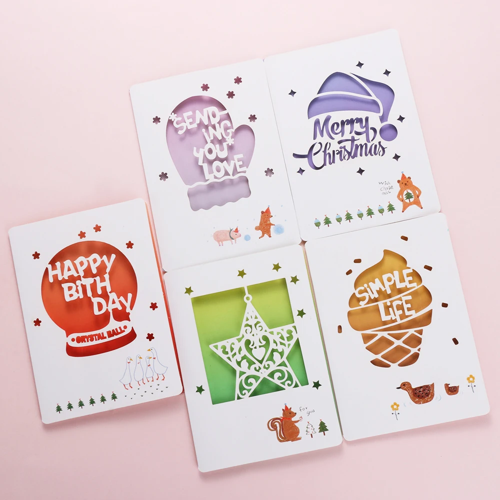 1PCS Hollow Christmas Greeting Holiday Cards Gifts Folding Xmas Blessing Card for Xmas/New Year Gift Greeting Paper Craft
1PCS Hollow Christmas Greeting Holiday Cards Gifts Folding Xmas Blessing Card for Xmas/New Year Gift Greeting Paper Craft
