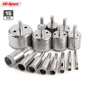 Hi-Spec 15pc 6-50mm Diamond Coated Core Hole Saw Drill Bit Set Ceramic Porcelain Glass Marble Hollow Extractor Remover Set TT002
Hi-Spec 15pc 6-50mm Diamond Coated Core Hole Saw Drill Bit Set Ceramic Porcelain Glass Marble Hollow Extractor Remover Set TT002