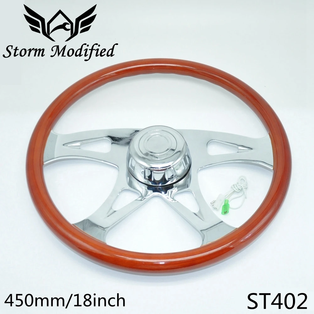 SuTong Classic Big car Universal Wooden 450mm 18 ''классическое рулевое колесо 4 гальванизированная