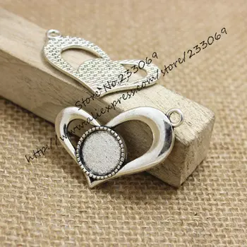 20 pcs/lot Antique silver Alloy Hearts Blanks 30*42mm(Fit 14mm dia) Round Pendant Setting Cabochon Pendant Settings Charms T0148
20 pcs/lot Antique silver Alloy Hearts Blanks 30*42mm(Fit 14mm dia) Round Pendant Setting Cabochon Pendant Settings Charms T0148