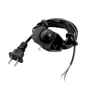 2 x Черный 1.8 Метров Лампа Шнур Питания Поворотный Диммер AC 250 В/110 В США Plug |