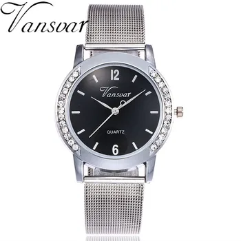 Vansvar Brand Fashion Gold Silver Mesh Band Quartz Watch Casual Women Stainless Steel Watches Relogio Feminino Gift Clock
Vansvar Brand Fashion Gold Silver Mesh Band Quartz Watch Casual Women Stainless Steel Watches Relogio Feminino Gift Clock