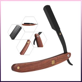 Stainless Steel Straight Edge Razor Folding Shaver Knife Barber Razor Wooden Handle Facial Hair Eyebrow Beard Shave Shaving Tool
Stainless Steel Straight Edge Razor Folding Shaver Knife Barber Razor Wooden Handle Facial Hair Eyebrow Beard Shave Shaving Tool