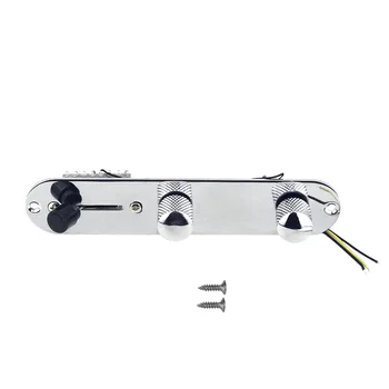NEW Chrome Prewired Loaded Guitar Control Plate Tele with 3 Way Switch For Tele Style Guitar Parts Replacement
NEW Chrome Prewired Loaded Guitar Control Plate Tele with 3 Way Switch For Tele Style Guitar Parts Replacement