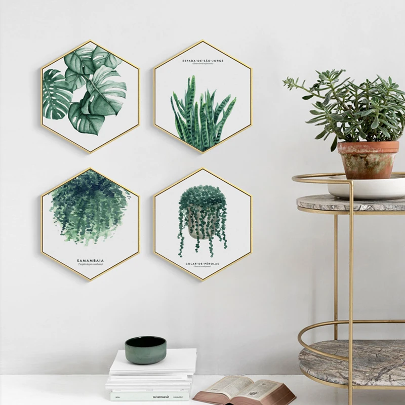Watercolor Plant Leaves Nordic Style Hexagon Plant Leaf Canvas Painting Cactus Green Home Decor Art Wall Picture For Living Room
Watercolor Plant Leaves Nordic Style Hexagon Plant Leaf Canvas Painting Cactus Green Home Decor Art Wall Picture For Living Room