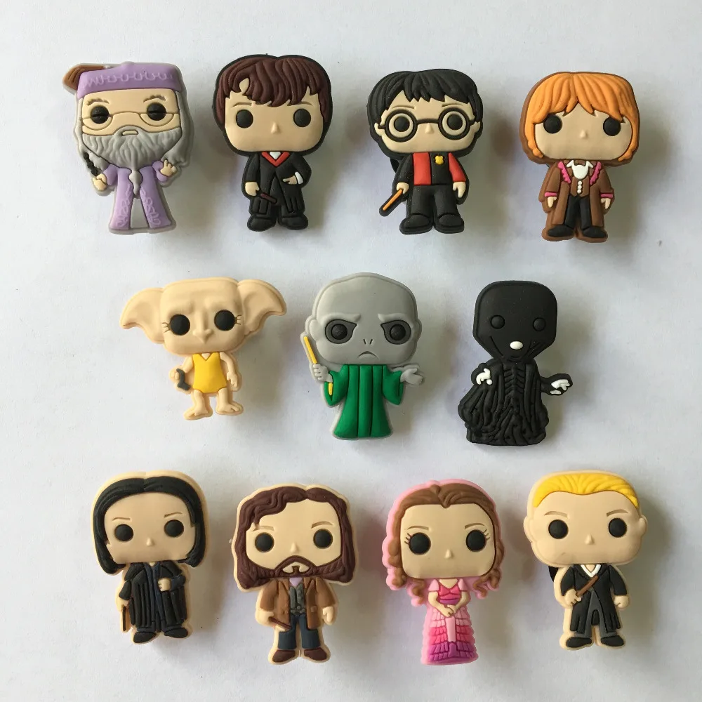 11PCS/lot Potter Magic PVC Shoe Charms Buckle Accessories for Croc Decoration for Bracelets with holes Christmas Party Xmas Gift
11PCS/lot Potter Magic PVC Shoe Charms Buckle Accessories for Croc Decoration for Bracelets with holes Christmas Party Xmas Gift