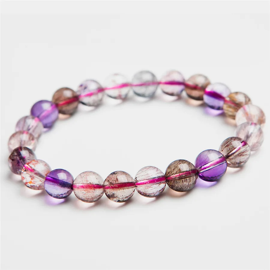 Genuine Natural Colorful Rutilated Quartz Bracelets For Women Female 8mm Super Seven Melody Stone Crystal Round Bead Bracelet
Genuine Natural Colorful Rutilated Quartz Bracelets For Women Female 8mm Super Seven Melody Stone Crystal Round Bead Bracelet