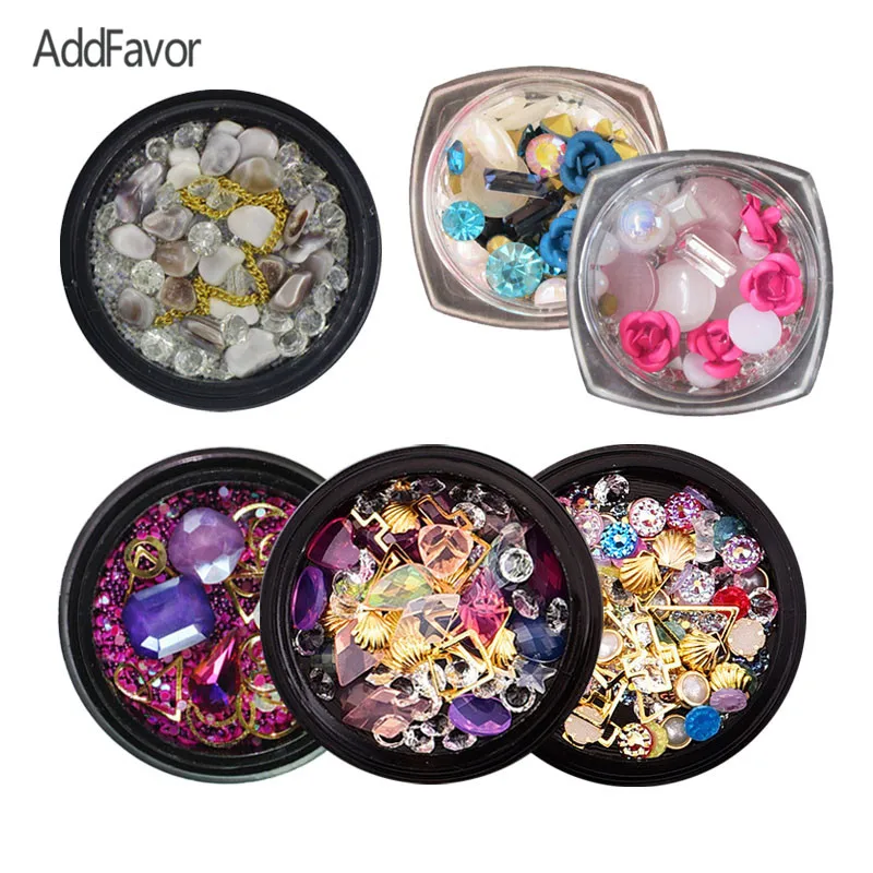 AddFavor Nail Art Decoration DIY 3D Nail Rhinestones Acrylic Pearl Metal Beads Gold Chain Polish Art Design UV Gel Diamond Stone
AddFavor Nail Art Decoration DIY 3D Nail Rhinestones Acrylic Pearl Metal Beads Gold Chain Polish Art Design UV Gel Diamond Stone