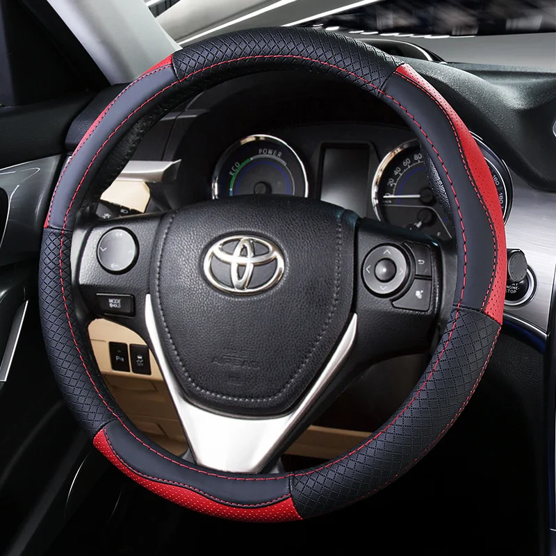 Top Layer Leather Wheel Steering Covers for Toyota Camry Corolla Axio Altis Rav4 4Runner C-HR Fortuner Harrier Highlander Kluger
Top Layer Leather Wheel Steering Covers for Toyota Camry Corolla Axio Altis Rav4 4Runner C-HR Fortuner Harrier Highlander Kluger