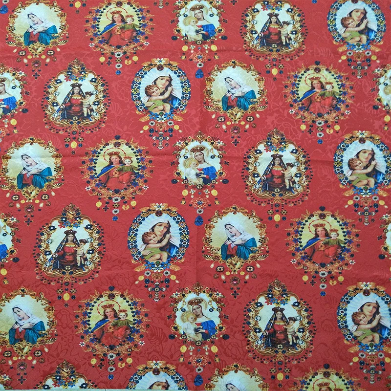 100X145cm Fashion Week Runway Baroque Characters Figures Dark Red Jacquard Fabric for Woman Autumn Winter Dresses Coat DIY-AF380
100X145cm Fashion Week Runway Baroque Characters Figures Dark Red Jacquard Fabric for Woman Autumn Winter Dresses Coat DIY-AF380