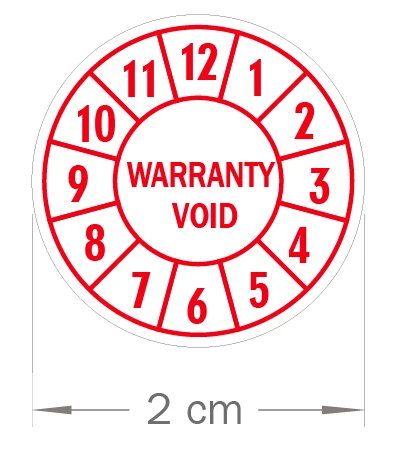 1000 pcs/lot 20mm diameter Warranty void sealing label sticker void if tampered, Item no.V01
1000 pcs/lot 20mm diameter Warranty void sealing label sticker void if tampered, Item no.V01