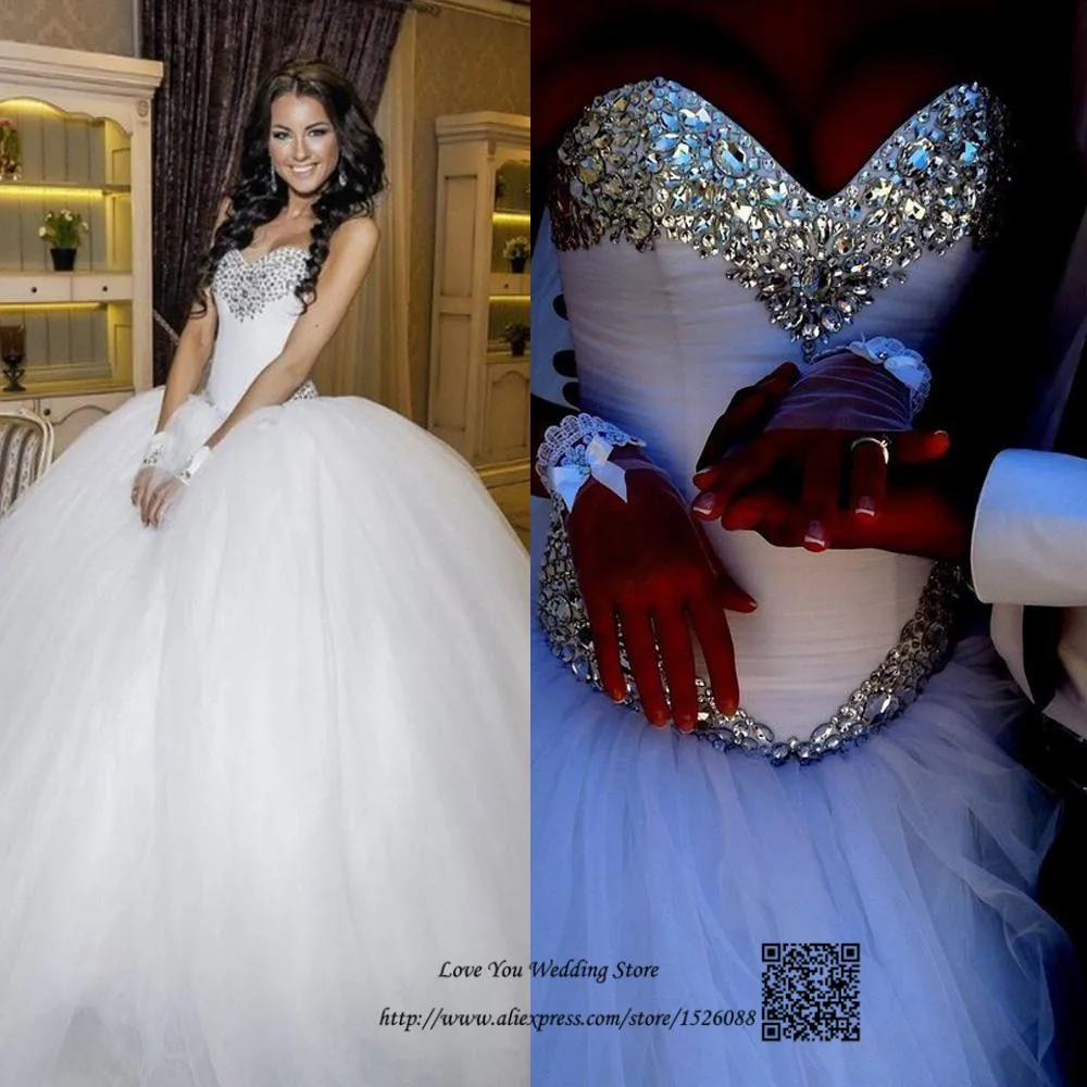 Real Princess Wedding Dress 2015 Rhinestones Ball Gown Wedding Gowns Lace up Back Vestido de Casamento Abito Da Sposa
Real Princess Wedding Dress 2015 Rhinestones Ball Gown Wedding Gowns Lace up Back Vestido de Casamento Abito Da Sposa