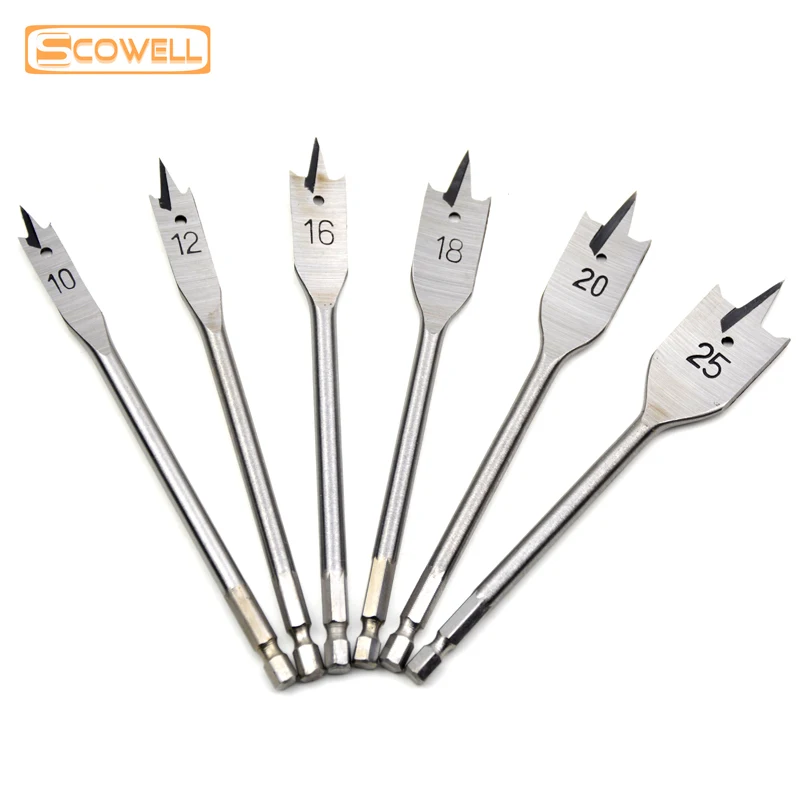 Free Shipping: 10-25mm 6pcs Wood working flat Spade drill bit High Carbon steel woodworking Spade Drill Bit Set
Free Shipping: 10-25mm 6pcs Wood working flat Spade drill bit High Carbon steel woodworking Spade Drill Bit Set