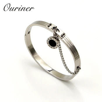 Black Round Tag Chain Bangles Roman Numerals Bracelet For Women Classic Brand Jewelry Stainless Steel Rose Gold Bracelets K104-1
Black Round Tag Chain Bangles Roman Numerals Bracelet For Women Classic Brand Jewelry Stainless Steel Rose Gold Bracelets K104-1
