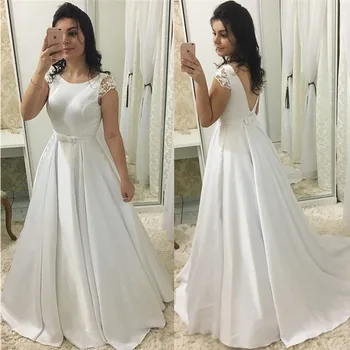 Sexy Open Back Cap Sleeve Prom Dresses 2019 Long Elegant White A-Line Formal Party Dress with Belt Vestidos De Gala
Sexy Open Back Cap Sleeve Prom Dresses 2019 Long Elegant White A-Line Formal Party Dress with Belt Vestidos De Gala
