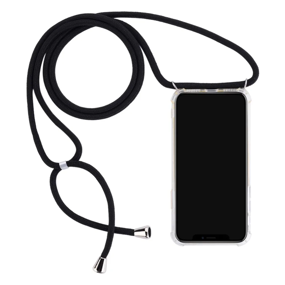 Crossbody Strap Cover For iPhone X Xr XS Max 7 8 Plus 6S 5S SE Case Girly Necklace Coque Lanyard Shoulder Neck Strap Clear Cases (18)