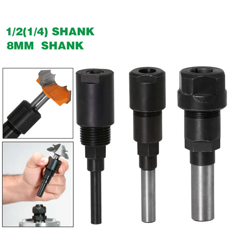 1/4" 1/2" Shank router Bit collet extension Rod wood edge trimmer Milling Cutter knife for Engraving Machine Woodworking Tools
1/4" 1/2" Shank router Bit collet extension Rod wood edge trimmer Milling Cutter knife for Engraving Machine Woodworking Tools