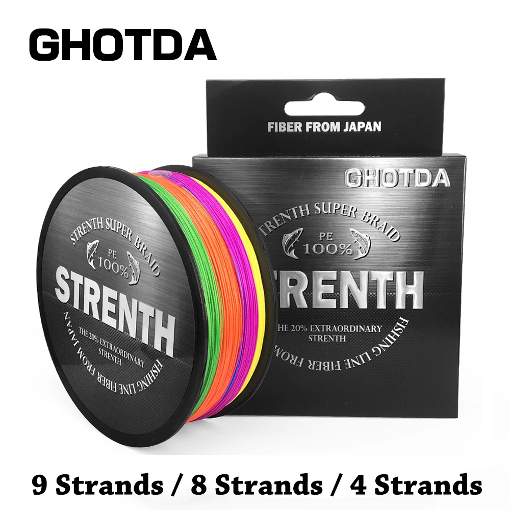 

Multicolor 8/9/4 Strands 100M 150M 300M 500M PE Braid Fishing Line Sea Saltwater Fishing Weave 100% SuperPower GHOTDA