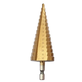 4-32mm HSS 4241 Steel Large Step Cone Titanium Coated Metal Drill Bit Cut Tool Set Hole Cutter
4-32mm HSS 4241 Steel Large Step Cone Titanium Coated Metal Drill Bit Cut Tool Set Hole Cutter