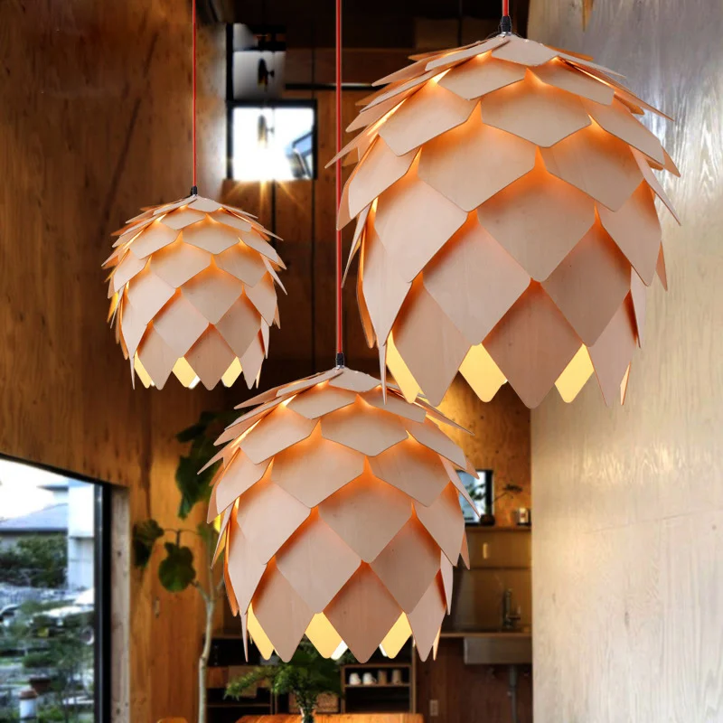 Pine Fruit Wooden Chandelier Lights Nordic Creative Simple Barhanging Lamp Bedroom Wood Art Luminaire Suspendu Fixture E27
Pine Fruit Wooden Chandelier Lights Nordic Creative Simple Barhanging Lamp Bedroom Wood Art Luminaire Suspendu Fixture E27
