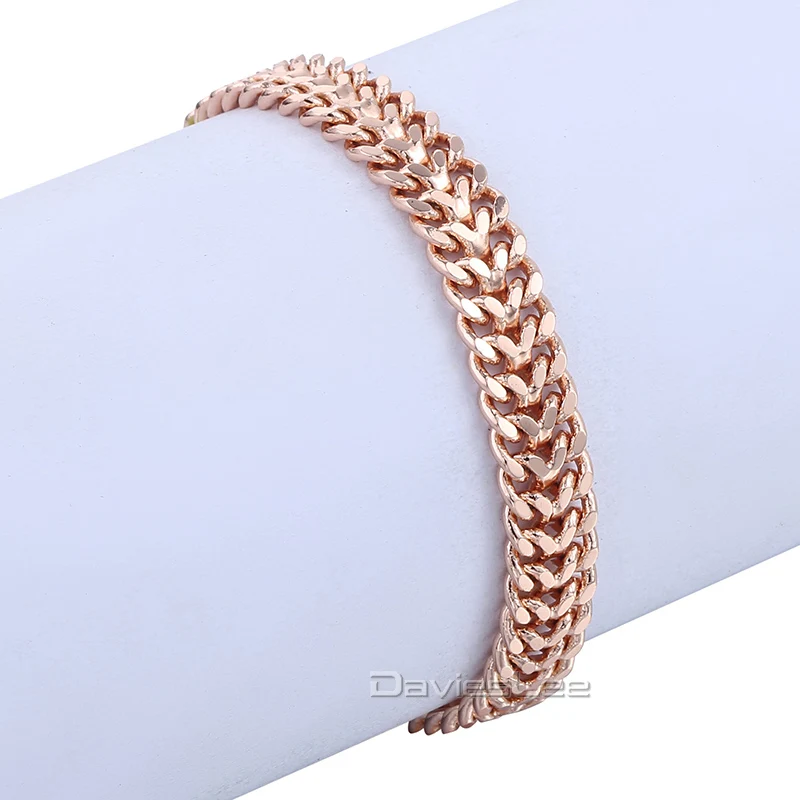 Davieslee Mens Womens Bracelet Chain Helix Bismark Link 585 Rose Gold Filled Bracelet for Women 7mm 18cm 20cm 22cm 25cm LGB283
Davieslee Mens Womens Bracelet Chain Helix Bismark Link 585 Rose Gold Filled Bracelet for Women 7mm 18cm 20cm 22cm 25cm LGB283