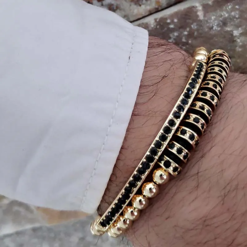 2Pcs/Lot Luxury Micro Pave CZ Crown Tube Bracelets Sets For Mens Women Brading Beaded Bracelet homme jewelry Valentine gift
2Pcs/Lot Luxury Micro Pave CZ Crown Tube Bracelets Sets For Mens Women Brading Beaded Bracelet homme jewelry Valentine gift