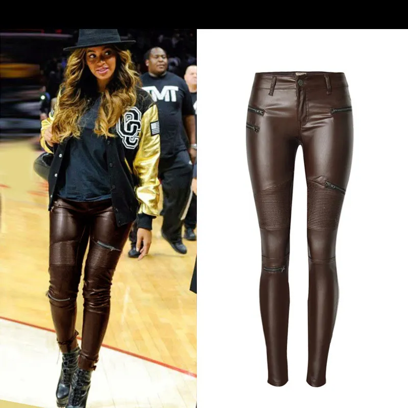 2018 Spring and Autumn Casual PU Leather Pants Women Slim Pencil Pants Motorcycle Trousters
2018 Spring and Autumn Casual PU Leather Pants Women Slim Pencil Pants Motorcycle Trousters