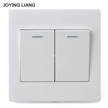 JOYING LIANG Classic 86 Style Two-gang One-way Rocker Switch White PC Panel 250V 10A 86 Wall Switch
JOYING LIANG Classic 86 Style Two-gang One-way Rocker Switch White PC Panel 250V 10A 86 Wall Switch