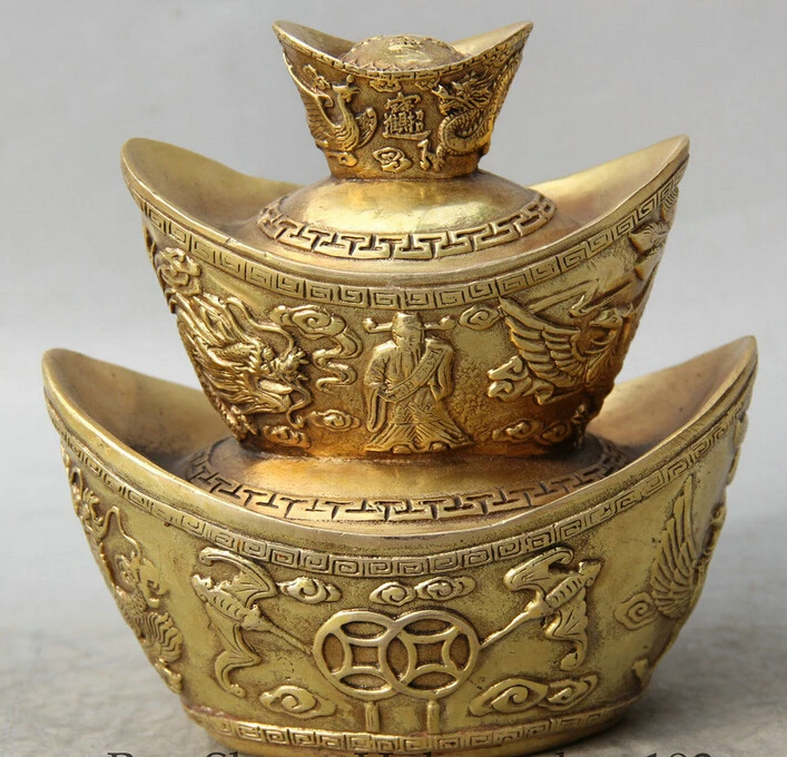 zhaorui606++6" Chinese Brass Bat Mammon Money Wealth God Dragon Phoenix Rich Yuan Bao Statue
zhaorui606++6" Chinese Brass Bat Mammon Money Wealth God Dragon Phoenix Rich Yuan Bao Statue