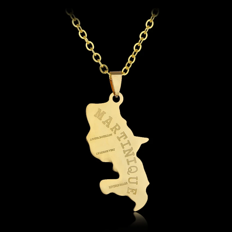 North America Martinique Map Stainless steel pendant necklace for Men/women Gold color worlds map necklace jewelry Gift
North America Martinique Map Stainless steel pendant necklace for Men/women Gold color worlds map necklace jewelry Gift