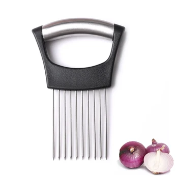 Creative Onion Cutter Slicer Stainless Steel Onion Holder Fork Vegetable Tomato Holder Cutter Potato Slicer kitchen Accessories
Creative Onion Cutter Slicer Stainless Steel Onion Holder Fork Vegetable Tomato Holder Cutter Potato Slicer kitchen Accessories