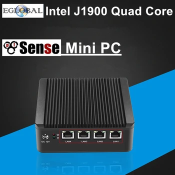 Eglobal Fanless Pfsense Mini PC J1900 Quad Core 4*Intel WG82583 Gigabit Lan Firewall