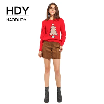 HDY Haoduyi Brand 2020 Christmas New In Red Sweet Women Sweaters Chrismas Tree Loose Knitted Sweater Tops Casual Lady Pullovers
HDY Haoduyi Brand 2020 Christmas New In Red Sweet Women Sweaters Chrismas Tree Loose Knitted Sweater Tops Casual Lady Pullovers