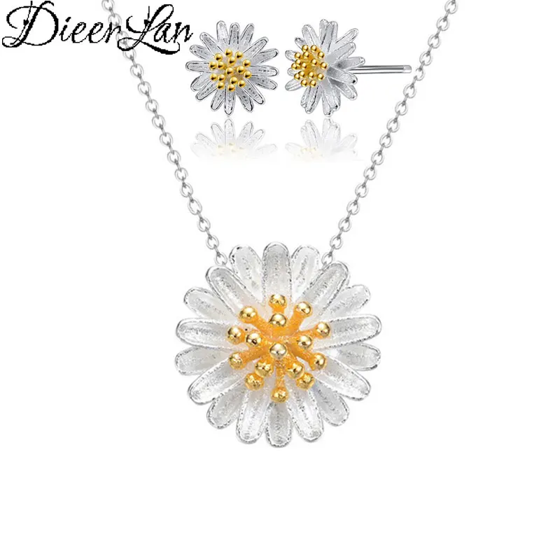 DIEERLAN Dubai Boho Jewelry Sets 925 Sterling Silver Daisy Flower Earrings Choker Necklaces for Women Wedding Bridal Jewelry
DIEERLAN Dubai Boho Jewelry Sets 925 Sterling Silver Daisy Flower Earrings Choker Necklaces for Women Wedding Bridal Jewelry