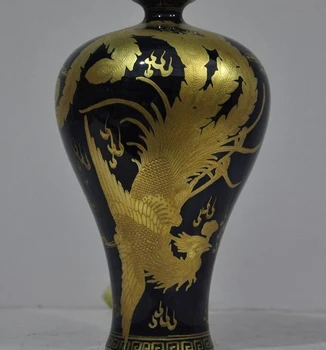 7"Marked China Palace 24kgod Porcelain glaze Phoenix Statue jar pot Bottle VaseA
7"Marked China Palace 24kgod Porcelain glaze Phoenix Statue jar pot Bottle VaseA