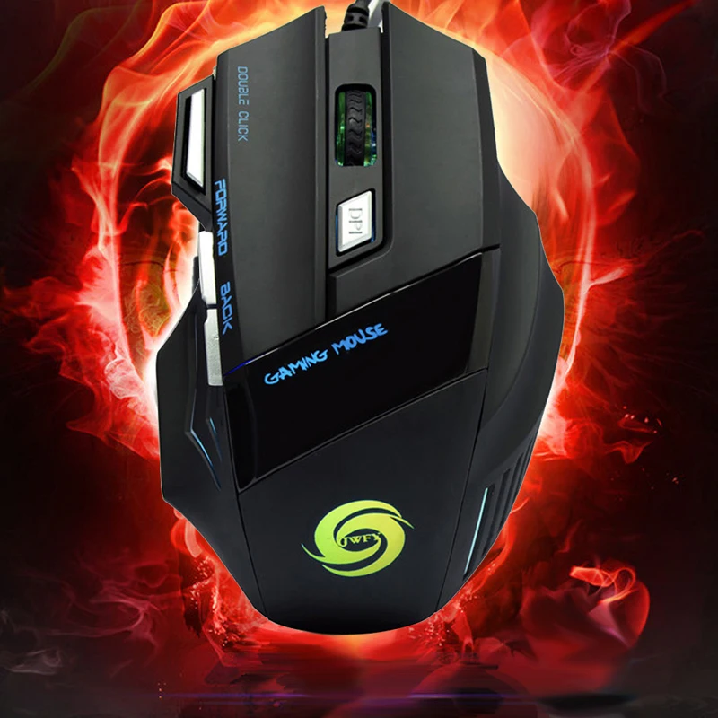 Black Professional Wired Gaming Mouse 7 Buttons 2400 DPI LED Optical USB Computer Mouse Gamer Mice X7 Game Mouse for PC Laptop
Black Professional Wired Gaming Mouse 7 Buttons 2400 DPI LED Optical USB Computer Mouse Gamer Mice X7 Game Mouse for PC Laptop