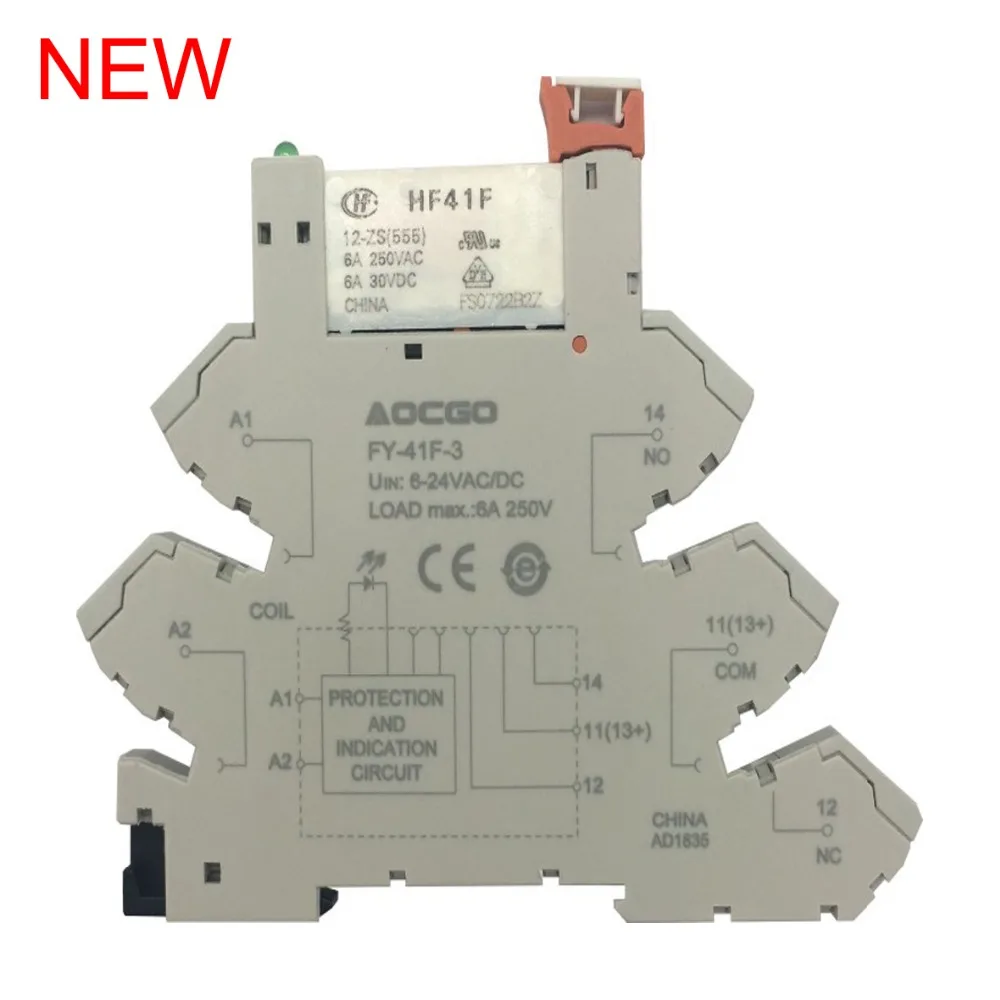 6A 250V Slim Relay Mount On Screw Socket with LED and Protection Circuit 12VDC/AC
6A 250V Slim Relay Mount On Screw Socket with LED and Protection Circuit 12VDC/AC