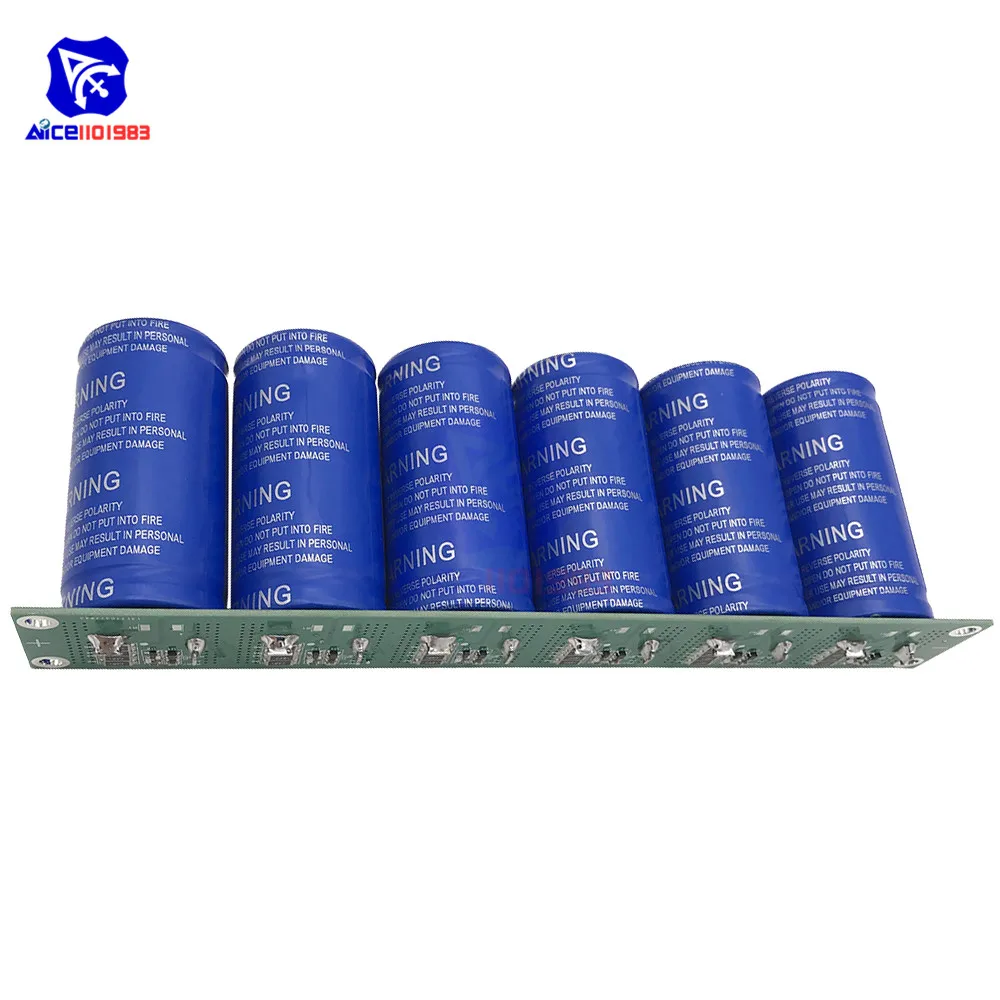 Super Farad Capacitor 6PCS/Set 2.85V 700F Super Capacitor with Protection Board Single Row 16V 116F Capacitance for Car
Super Farad Capacitor 6PCS/Set 2.85V 700F Super Capacitor with Protection Board Single Row 16V 116F Capacitance for Car