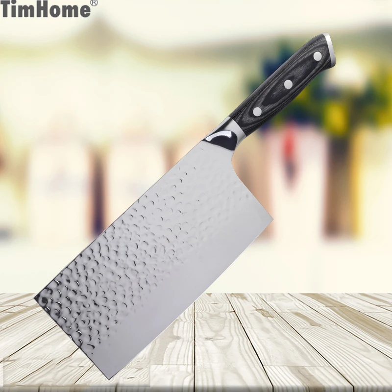 Timhome Stainless Steel Kitchen Knife Meat Cleaver Butcher Knife Chopper Knife with Wooden Handle
Timhome Stainless Steel Kitchen Knife Meat Cleaver Butcher Knife Chopper Knife with Wooden Handle