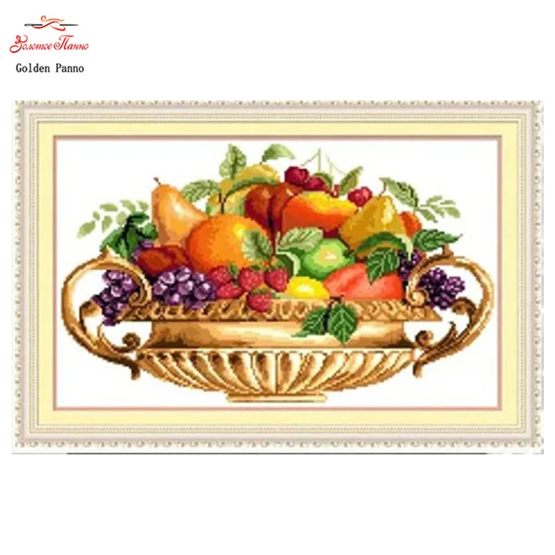 

Needlework,DIY DMC Cross stitch,Sets For Embroidery kits,Jinpen fruit Patterns Counted Cross-Stitching,Wall Home Decro