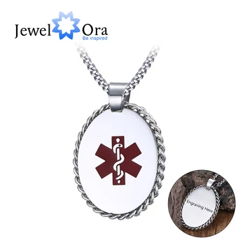 Medical Alert ID Pendant Necklace Personalised Engraved Identity Stainless Steel Necklaces & Pendants (JewelOra NE102607)
Medical Alert ID Pendant Necklace Personalised Engraved Identity Stainless Steel Necklaces & Pendants (JewelOra NE102607)