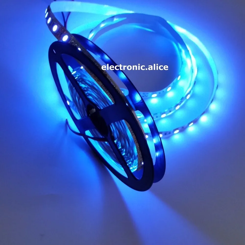 5 м 5050 SMD 300 светодиодный s ультрафиолетовый УФ 395-405нм не водонепроницаемая гибкая