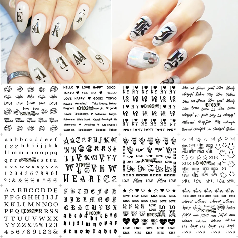1 Set 12 Designs Nail Art Slider Black White Alphabet Series Water Transfer Decal Decor Polish DIY Fashion Manicure Tattoo New
1 Set 12 Designs Nail Art Slider Black White Alphabet Series Water Transfer Decal Decor Polish DIY Fashion Manicure Tattoo New