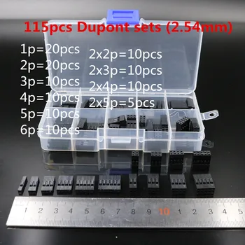 Boxed 115pc Dupont sets Kit with box 1P/2P/3P/4P/5P/6P/2*2/2*3/2*4/ 2*5Pin Housing Plastic Shell Terminal Jumper Wire Connector 
Boxed 115pc Dupont sets Kit with box 1P/2P/3P/4P/5P/6P/2*2/2*3/2*4/ 2*5Pin Housing Plastic Shell Terminal Jumper Wire Connector