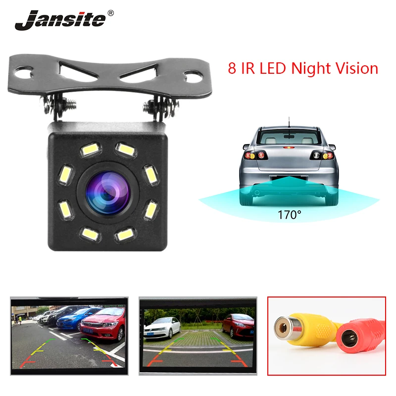 Jansite Waterproof rear view camera Reversing Parking line 8 LED 170 degree viewing angle night vision car camera backup camera
Jansite Waterproof rear view camera Reversing Parking line 8 LED 170 degree viewing angle night vision car camera backup camera