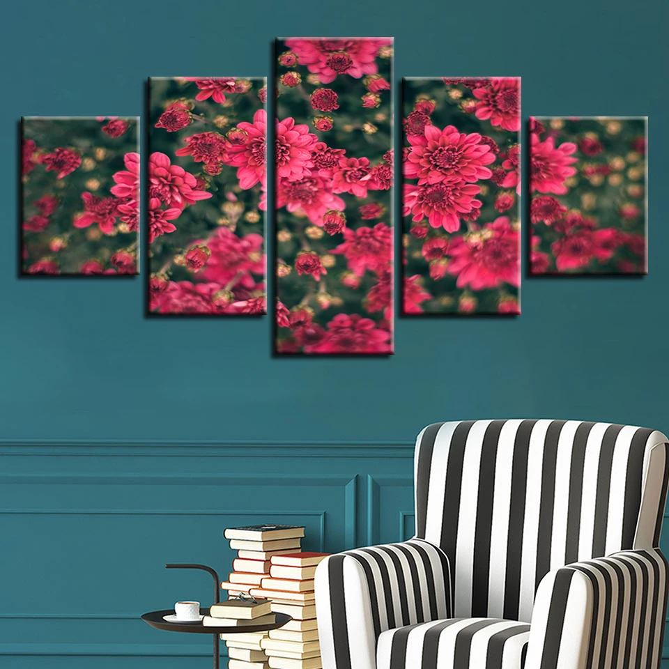 Modern Printing Modular Canvas Pictures Decor 5 Pieces Beautiful Pink Flowers Landscape Painting Poster Art For Living Room Wall
Modern Printing Modular Canvas Pictures Decor 5 Pieces Beautiful Pink Flowers Landscape Painting Poster Art For Living Room Wall