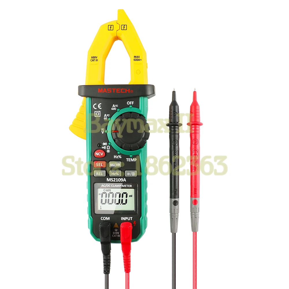 MASTECH MS2109A Auto Power-off 600A AC/DC Voltage Current Digital Clamp Meter with Capacitance Hz Ohm Temperature Measurement
MASTECH MS2109A Auto Power-off 600A AC/DC Voltage Current Digital Clamp Meter with Capacitance Hz Ohm Temperature Measurement