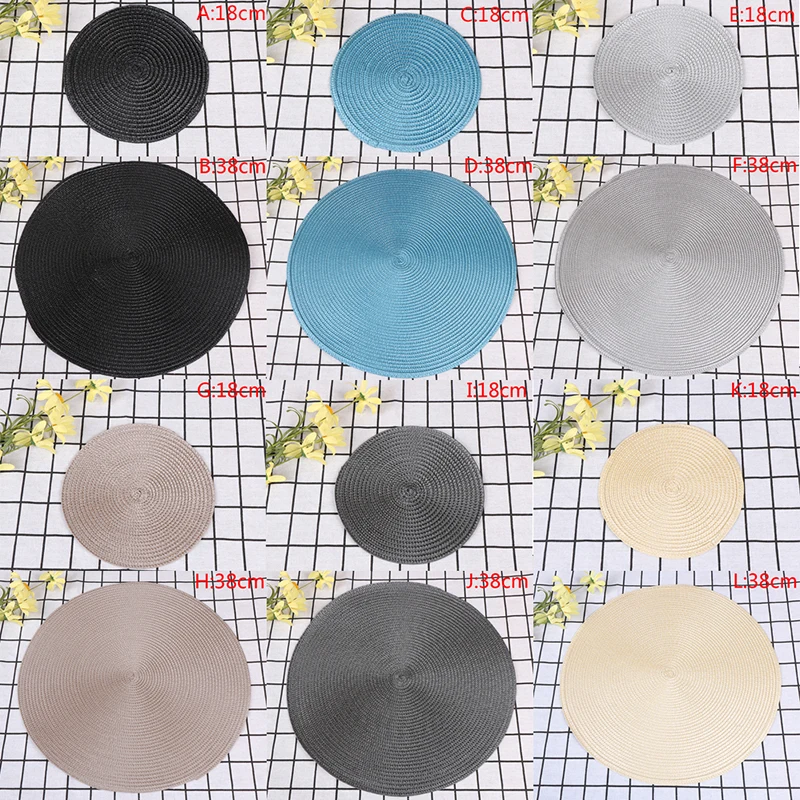 Round Weave Placemat Table Mats Simple Style Dining Napkin Pads Non-Slip Heat Resistant Coaster Cushion Kitchen Party Decoration
Round Weave Placemat Table Mats Simple Style Dining Napkin Pads Non-Slip Heat Resistant Coaster Cushion Kitchen Party Decoration