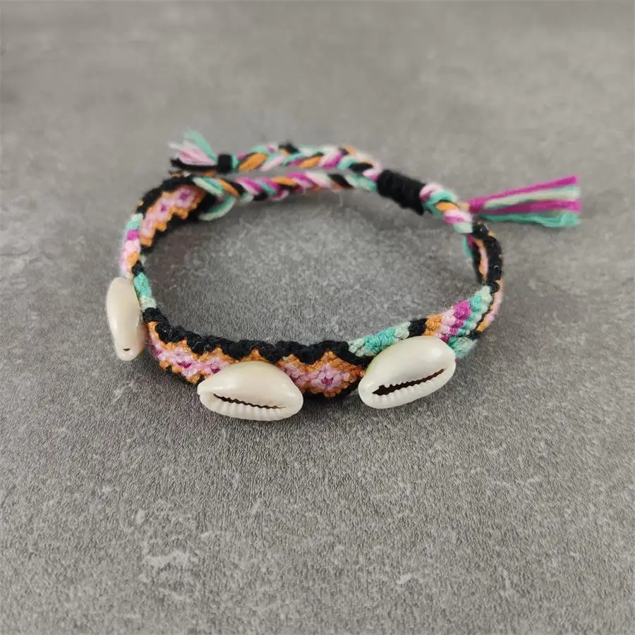 Hot Bohemian Thread Bracelet Retro Handmade Boho Multicolor String Cord Shell Woven Braided Hippie Friendship Bracelets Women
Hot Bohemian Thread Bracelet Retro Handmade Boho Multicolor String Cord Shell Woven Braided Hippie Friendship Bracelets Women